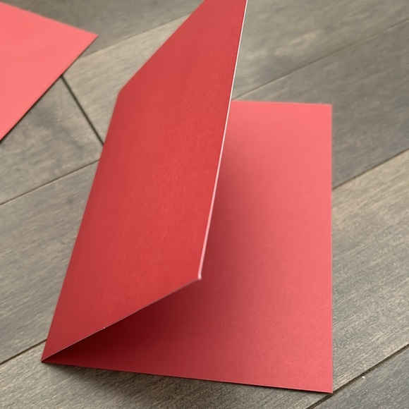 Red Burgundy Blank Greeting Cards & Envelopes, Paper Craft Writing Note Letter - Picture 3 of 4